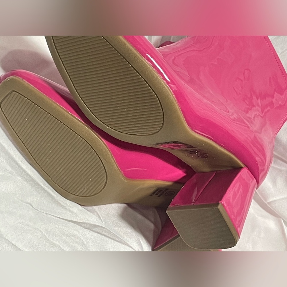 Shein Hot Pink heeled boots Size 9 - Picture 4 of 9